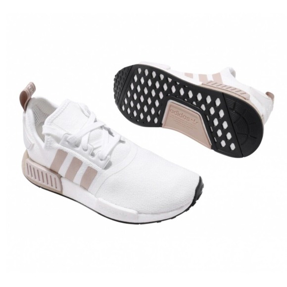 Adidas NMD R1 Boost Women Casual Running Shoe White Athletic Sneaker Trainer - Picture 7 of 11